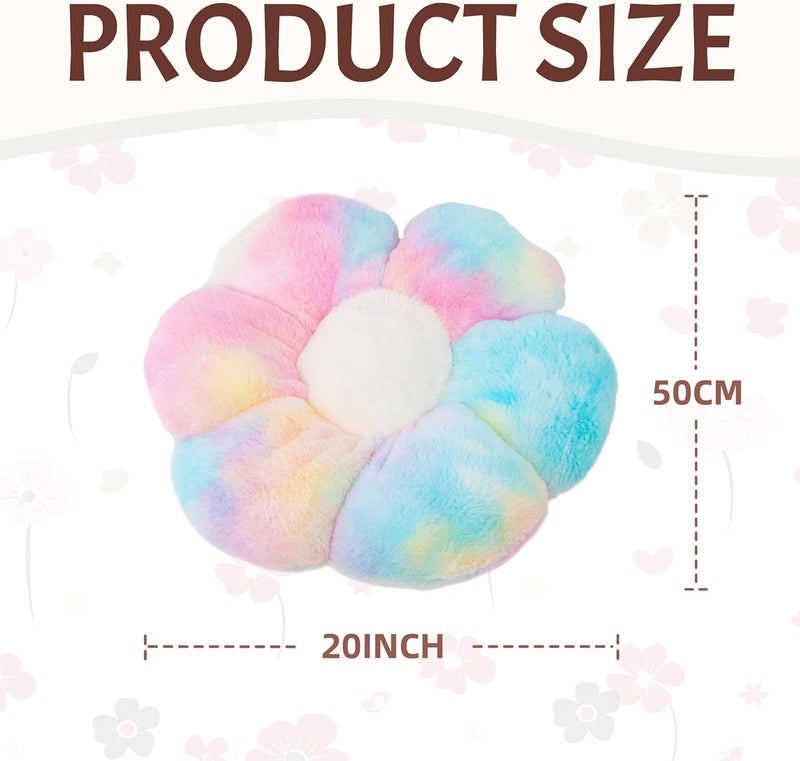 AmyToo 20” Flower Pillow Flower Shaped Throw Pillow Colorful Daisy Flower Pillows Seating Cushions for Adults Kids Throw Pillows Couch Decor - Image 2
